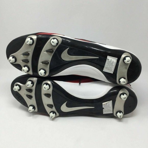 NIKE ZOOM BLADE PRO D Size 16 Black Red Football Cleats 315776 013 Detachable - Picture 6 of 7
